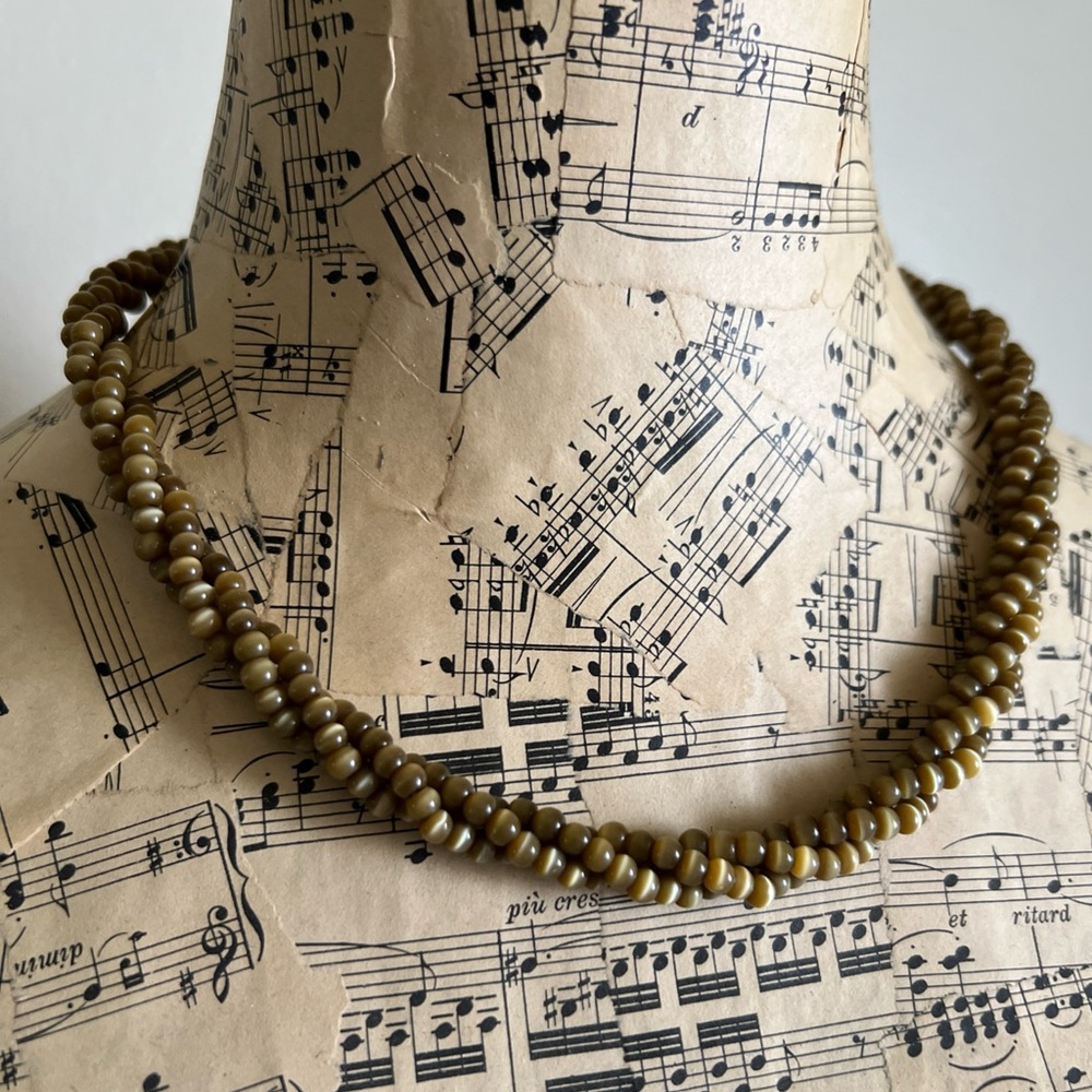 Vintage Multi strand Beaded Screw Closure